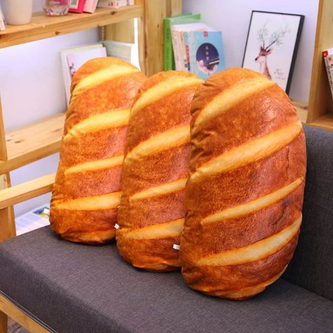 Simulation 3D Butter Bread Pillow Soft Stuffed Backrest Toys Food Nap Cushion New Pillow ► Photo 1/6