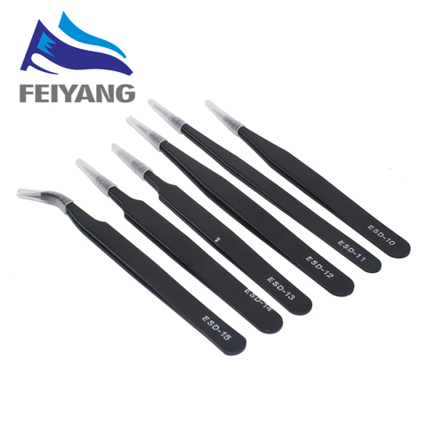 1.5mm Industrial Tweezers Kit Anti-Static Stainless Steel Tweezer Set Repair Tools ESD-10 11 12 13 14 ESD-15 integrated circuit ► Photo 1/5