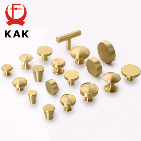 KAK Brass Furniture Handles Copper Cabinet Knobs Wardrobe Dresser Drawer Knobs Kitchen Cupboard Chinese Style Door Handle Pulls ► Photo 1/6