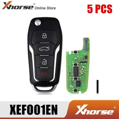 Xhorse XEFO01EN Super Remote Key for Ford Flip 4 Buttons Built-in Super Chip English Version 5pcs/Lot ► Photo 1/5