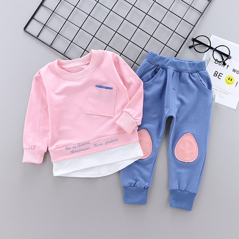 Autumn Children Boy Girl Clothes Baby Long Sleeve T-shirt Pants 2pcs Suits Kids Clothing Sets Toddler Tracksuits 1 2 3 4 5 YEARS ► Photo 1/6
