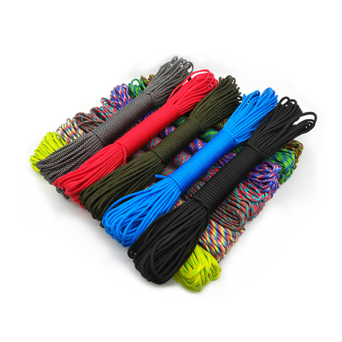 Paracord 550 Parachute Cord Lanyard Rope Mil Spec Type III 9 Strand 100FT 31m Climbing Camping survival equipment Climbing rope ► Photo 1/6