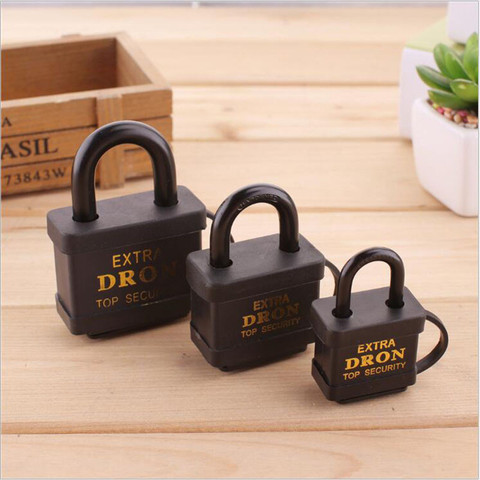 Stainless steel padlock long shackle suitcase / luggage / door lock security 3 key durable about 30mm/40mm/50mm ► Photo 1/6