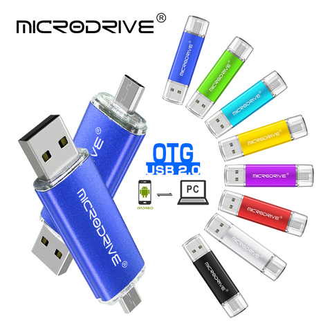 Microdrive USB flash drive OTG high Speed drive 128GB 64GB 32GB 16GB 8GB 4GB external storage double Application Micro USB Stick ► Photo 1/6