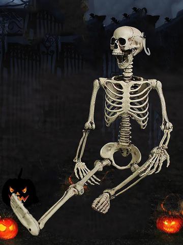 90CM Halloween Prop Human Skeleton Full Size Skull Hand Life Body Anatomy Model Decor Haunted House Props Bone Head Decoration ► Photo 1/6