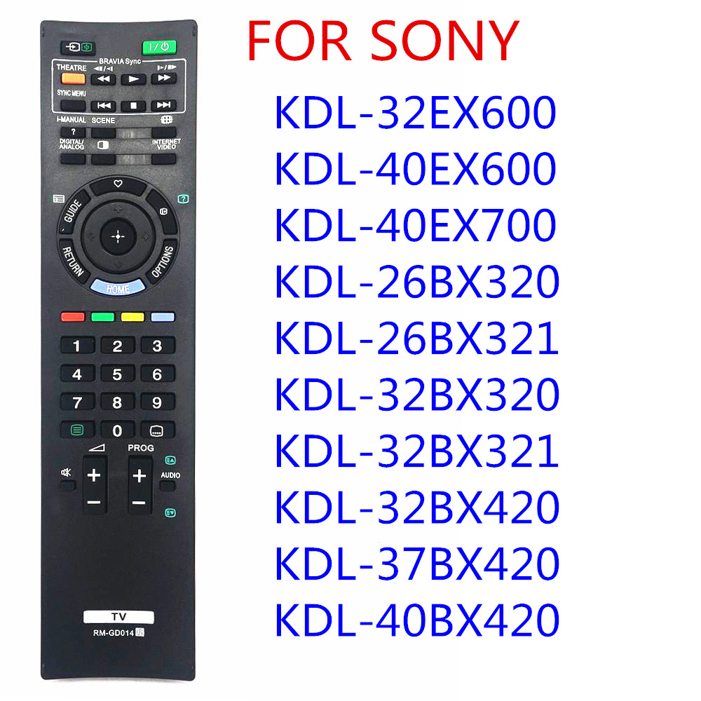  RM-GD014 Remote Control Replaced for Sony BRAVIA LCD LED HDTV TV  KDL-32EX500 32EX400 KDL-55HX700 46HX700 46EX500 40HX700 40EX500 40EX400 :  Electronics