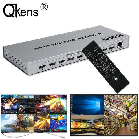 4K HDMI 8x1 Quad Multi-viewer Switcher 8 In 1 Out Seamless Switch 4x1 Multi Viewer PIP Picture Screen Divider Video Converter ► Photo 1/6