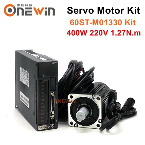 60ST-M01330 400W AC servo motor driver kit diameter 60mm servo motor 220V 1.27NM 3000rpm A1-SVD15 ► Photo 1/5