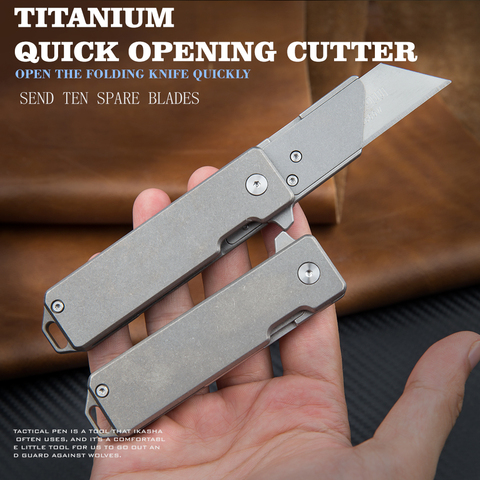 Titanium Folding Knife Multi-functional Emergency Medical EDC High Hardness Portable Outdoor Rescue Tool Knife ► Photo 1/6