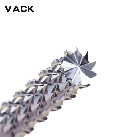 VACK Carbide Tungsten Corn teeth cutting 3.175/4/6mm milling bits end CNC PCB Milling  bits cutter for Engraving machine ► Photo 1/6