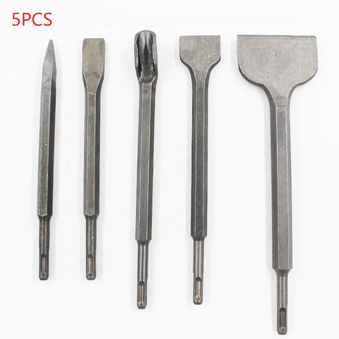 5pcs Electric Hammer Drill Bits Chisel SDS Plus Rotary Hammer Bits Set Fit B osch Concrete Hydropower Installation Tools ► Photo 1/6