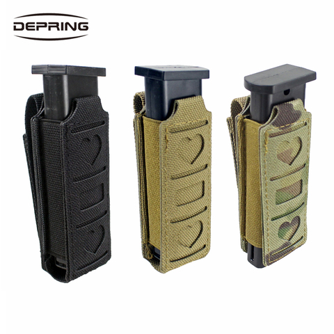 Tactical Molle Single Magazine Pouch Elastic Pistol Mag Pouch Waist Belt Multi-tool Pouch Flashlight Holster Tool Holder ► Photo 1/6