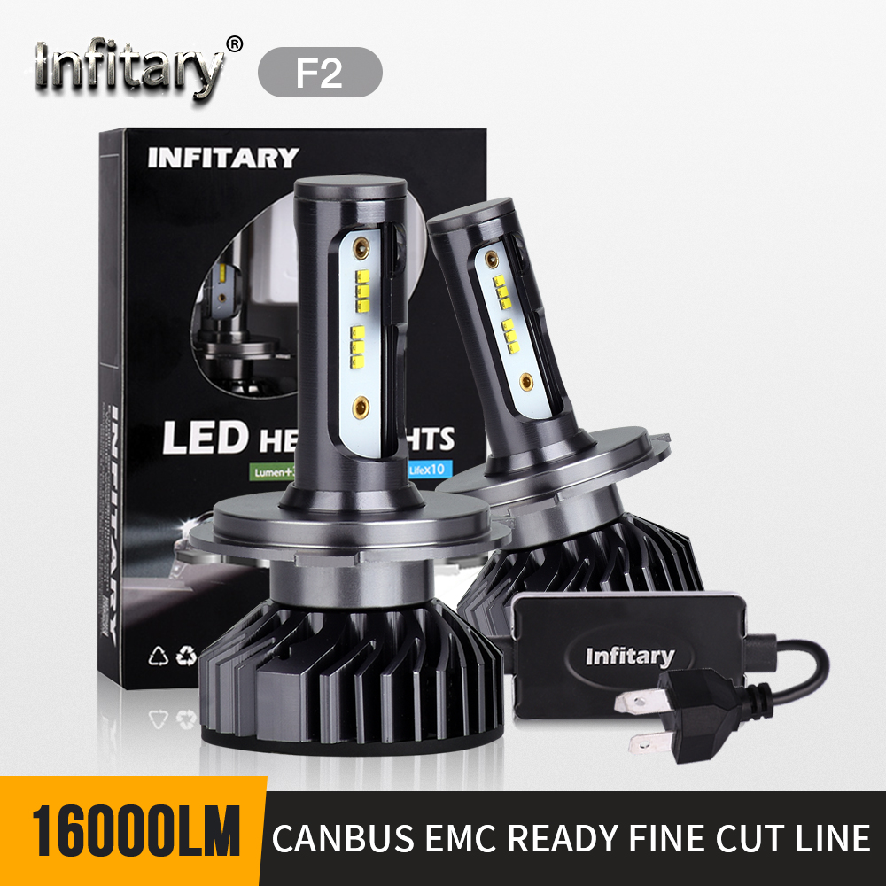 HLXG Mini Canbus lampada H4 H7 LED Car Headlight 16000LM 4300K 6000K 8000K  Lamp H1 9005 HB3 9006 HB4 H8 H9 H11 fog lights Bulbs - Price history &  Review