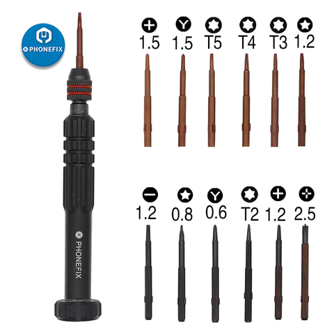 12pcs Screwdriver Bits Precision Screwdriver Set Torx Cross Screw Driver Maintenance Tools for iPhone 6 6S 7 8 X Phone Open Tool ► Photo 1/6