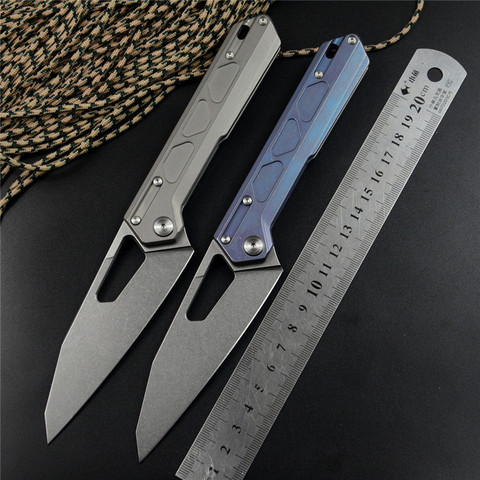 NOC Chef DT03 Folding Knife VG10 Blade Tactical Survival Titanium Handle Flipper Opening Ball Bearing Washer with Pocket Clip ► Photo 1/6