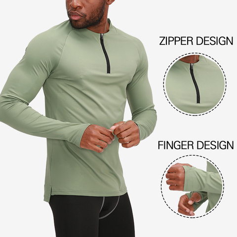 Dry Fit Compression Shirt Men Rashgard Fitness Long Sleeves Running Shirt Men Gym T Shirt Football Jersey Sportswear Sport Tight ► Photo 1/6