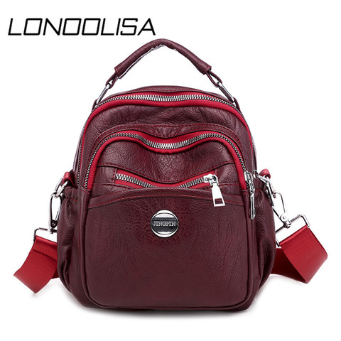 Multifunction Women Leather Backpacks High Quality Female Back Pack Ladies Shoulder Bags for Women 2022 Mochilas Rucksack Sac ► Photo 1/6