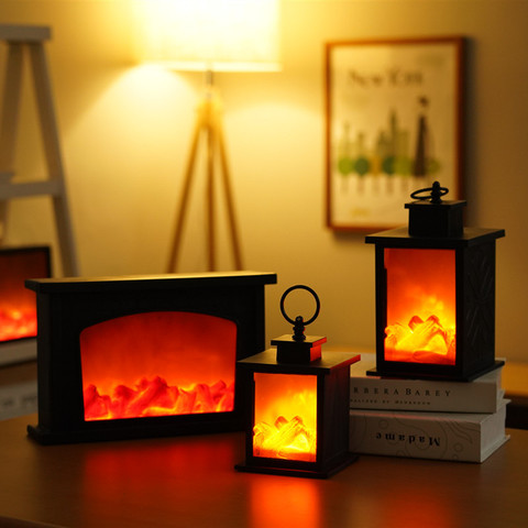 Romantic Portable USB Powered Fashion Flame Effect Night Light  Bar LED Simulation Fireplace Light Living Room Home Decor ► Photo 1/6