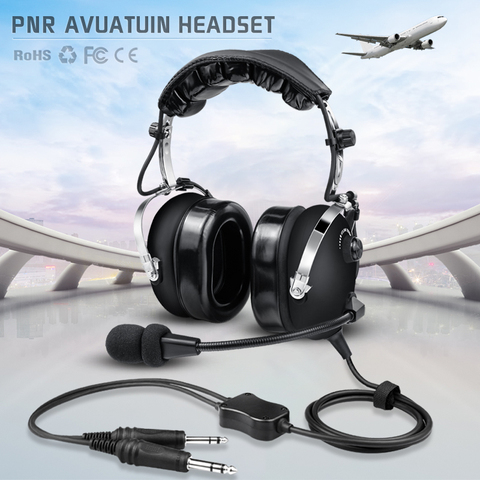 Aircraft Headset Nosic Cancelling, Pilot Aviation Headset with GA Dual Plugs, Comfortable Ear Pad, Include Headset Bag ► Photo 1/6