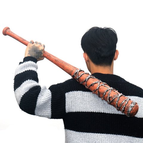 1:1 Outdoor Indoor Party Game Fun Sport 33inch The Walking Dead Tool Negan Pu Baseball Bat Softball Bit Stick Cos CS  Espadas ► Photo 1/6