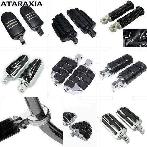 Male Mount Motorcycle Rubber Footrest Footpegs Floorboard For Harley Iron XL 883 1200 Street 750 500 Touring Custom Dyna Softail ► Photo 1/6