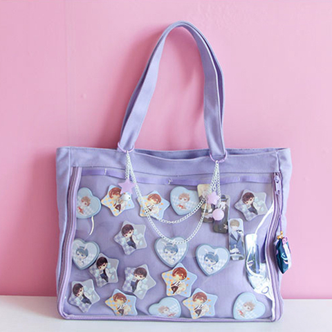 Ita Bag girls lolita Style lovely handbag kawaii clear bag Schoolbags For Teenage Girls Candy Sweet itabag Shoulder bags H210 ► Photo 1/6