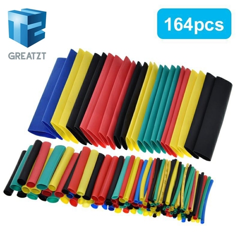 164pcs/Set Heat shrink tube kit Insulation Sleeving termoretractil Polyolefin Shrinking Assorted Heat Shrink Tubing Wire Cable ► Photo 1/6