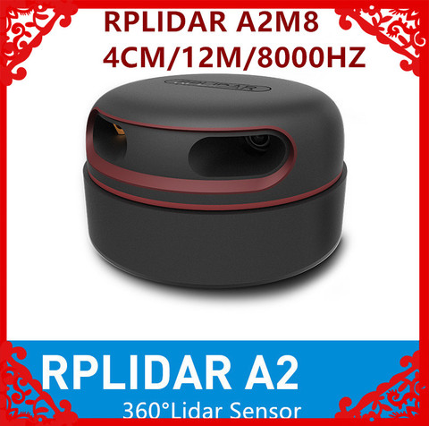 Slamtec RPLIDAR A2 2D 360degree 12 meter scanning radius lidar sensor scanner for obstacle avoidance and navigation of AGV UAV ► Photo 1/6