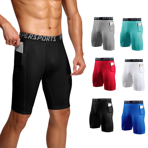 Men Quick Dry Short Running Tights Men's Compression Running Shorts Gym Fitness Sport Leggings Male Underwear Sport Shorts ► Photo 1/6