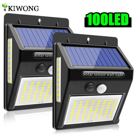 100/208 LED Solar Light Outdoor Waterproof Solar Motion Sensor Lights Security Wall Lighting For Garden Yard With Three Modes ► Photo 1/6