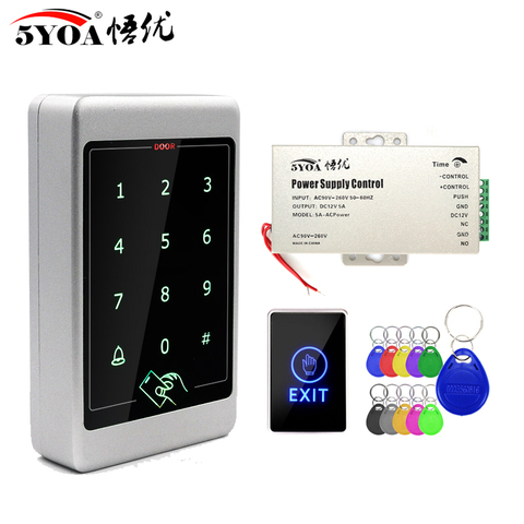 Waterproof Touch Metal RFID Access Control Electronic Door Lock Electric Gate Opener Smart Keypad Case Reader 125khz ID Card ► Photo 1/6