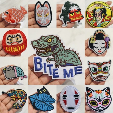 1Pcs Harajuku Japan Embroidery Patches For Clothing DIY Iron On Patches On Clothes Bag Custom Patch Accessories ► Photo 1/6