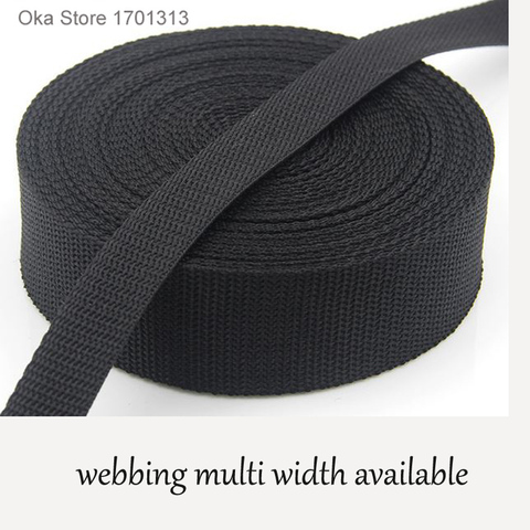 5M strong black equipment bundle PP belt tape 2cm to 5cm width polypropylene webbing band for tent accessories sewing bag belt ► Photo 1/6