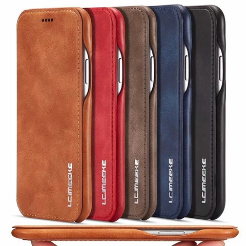 Luxury Ultra Thin Leather Case Flip Cover for Samsung S20 Ultra Note 10 Plus S10 5G S10e A71 A51 A70 A50 A20 A20e Note 9 S9 S8 ► Photo 1/6