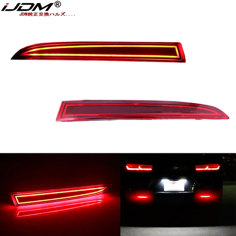 iJDM LED Bumper Reflector Lights For 2016-up Gen6 Chevrolet Camaro ,For Cadillac ATS XT5 Function as Tail/Brake or Rear Fog Lamp ► Photo 1/6
