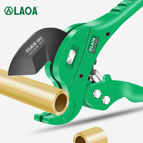 LAOA Pipe Cutter 36-42mm Pipe Scissors SK5 Material With Teflon Treatment Ratchet PVC/PE/VE Pipe Cutter Scissors ► Photo 1/6