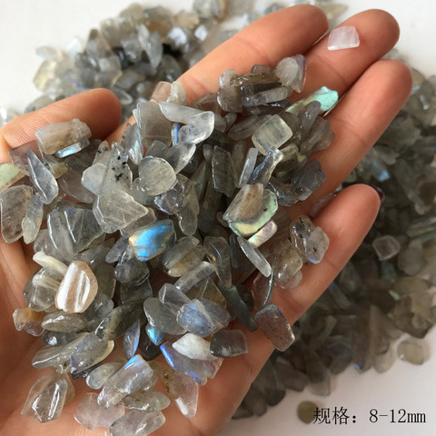 Wholesale 100g 3 Size Natural Crystal Gray Labradorite Moonstone Gravel Rock Quartz Raw Quartz Crystals Natural Stones ► Photo 1/5