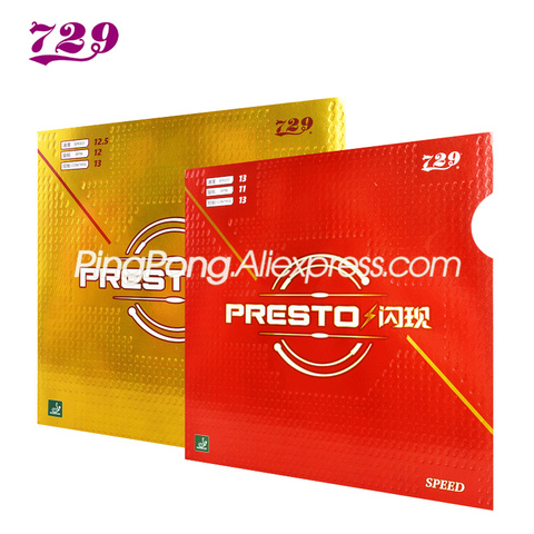 Friendship 729 PRESTO Spin / Speed Offensive 729 Table Tennis Rubber Ping Pong Sponge ► Photo 1/1