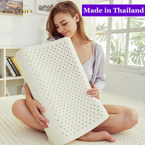 Moonlatex Original Pure Thailand Natural Latex Pillow Remedial Neck Protect Vertebrae Health Care Orthopedic Pillow Slow Rebound ► Photo 1/6