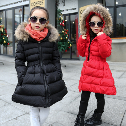 Good Quality Winter Warm Kids Jackets For Girl Fashion Thick Fur Collar Girl Parkas Autumn Girls Coat Outerwear For 5 8 10 Years ► Photo 1/6
