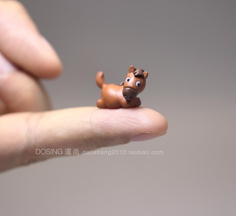 Cartoon Cute Animal Brown Little Horse Model Landscape Accessories Decoration Figurine Action Figures Scene Material Kids Toys ► Photo 1/2
