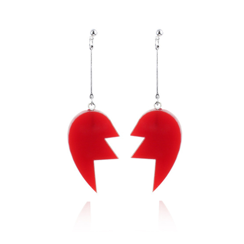 Anime JOJOS Bizarre Adventure Stardust Crusaders Kakyoin Noriak Earrings Red Broken Heart Earrings Cosplay Jewelry Accessories ► Photo 1/4