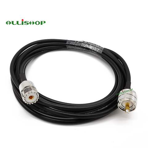 UHF PL-259 Male to UHF SO-239 Female RG58 Antenna Extension Cable Pl259 Pigtail connector for CB Radio Ham Radio FM Transmitter ► Photo 1/6