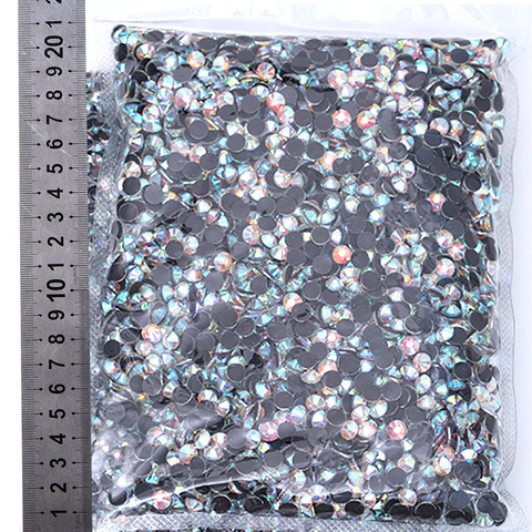 Wholesale Large Package Crystal AB Iron On Rhinestone Glass Strass DMC Hotfix Rhinestone Wedding Dress Decorations Y0457 ► Photo 1/6