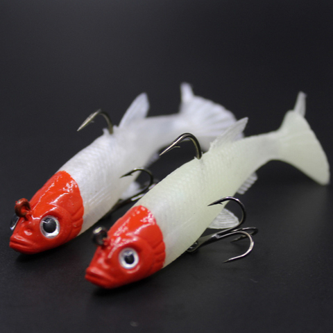 3D Eyes Red White Lure Bait 8cm 14g Artificial Soft Lures Baits Fishing Lure leurre shad Bait T Tail Pencil Wobblers ► Photo 1/5