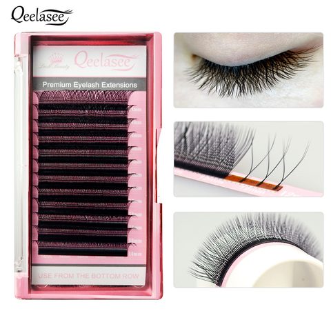 Qeelasee Y shape Lashes Hand-woven Faux Mink YY Eyelashes Super Natural Soft False Eyelash Grafting Russian volume  Lashes ► Photo 1/6