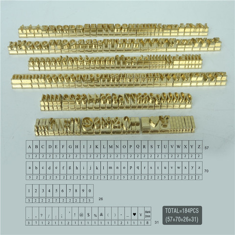 Time New Roman/Microsoft/Cursive script T shape flexible stamping letters,184pcs/set RCIDOS customization number/alphabet ► Photo 1/6