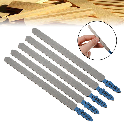 5pcs HCS Curved Extra Long Jigsaw Blades T318A Saw Blade Set 132mm Length Mayitr for Metal Cutting Metalworking Tools ► Photo 1/6