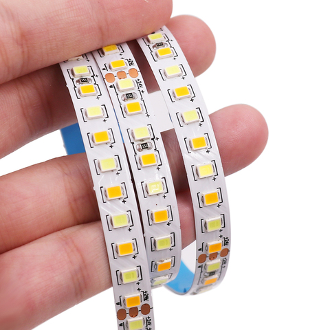 5M CCT Led Strip Light 24V DC 2835 SMD 180LEDs/M Warm White+ White Pixel Strip Flexible LED Tape Home Decoration 8MM PCB New ► Photo 1/6