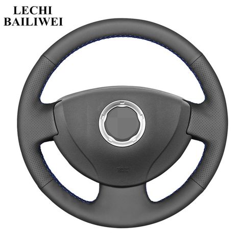 DIY Hand sewing Artificial Leather Car Steering Wheel Cover for Lada Largus Nissan Almera G15 Renault Logan 1 Sandero ► Photo 1/6